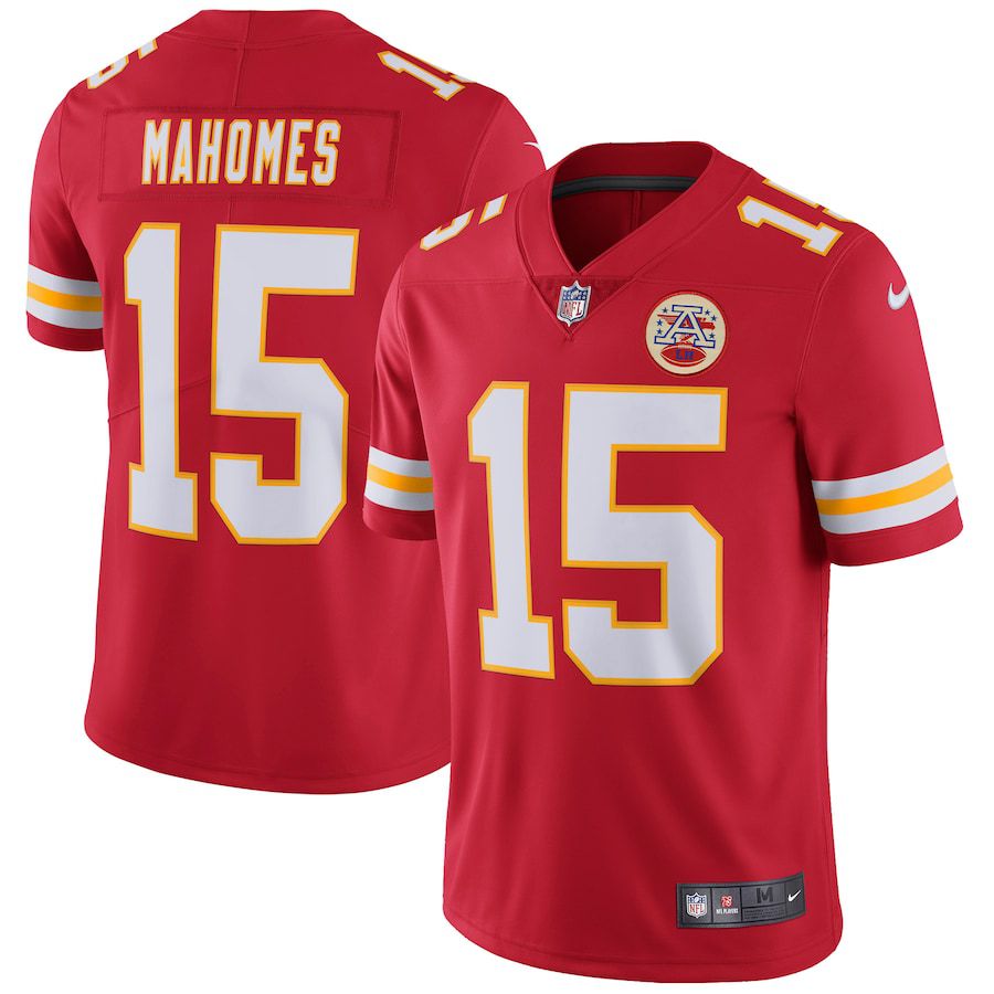 Men Kansas City Chiefs #15 Patrick Mahomes Nike Red Vapor Untouchable Limited NFL Jersey